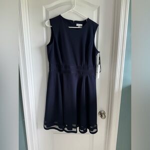 Calvin Klein Yolanda Mesh Inset Dress Size 14